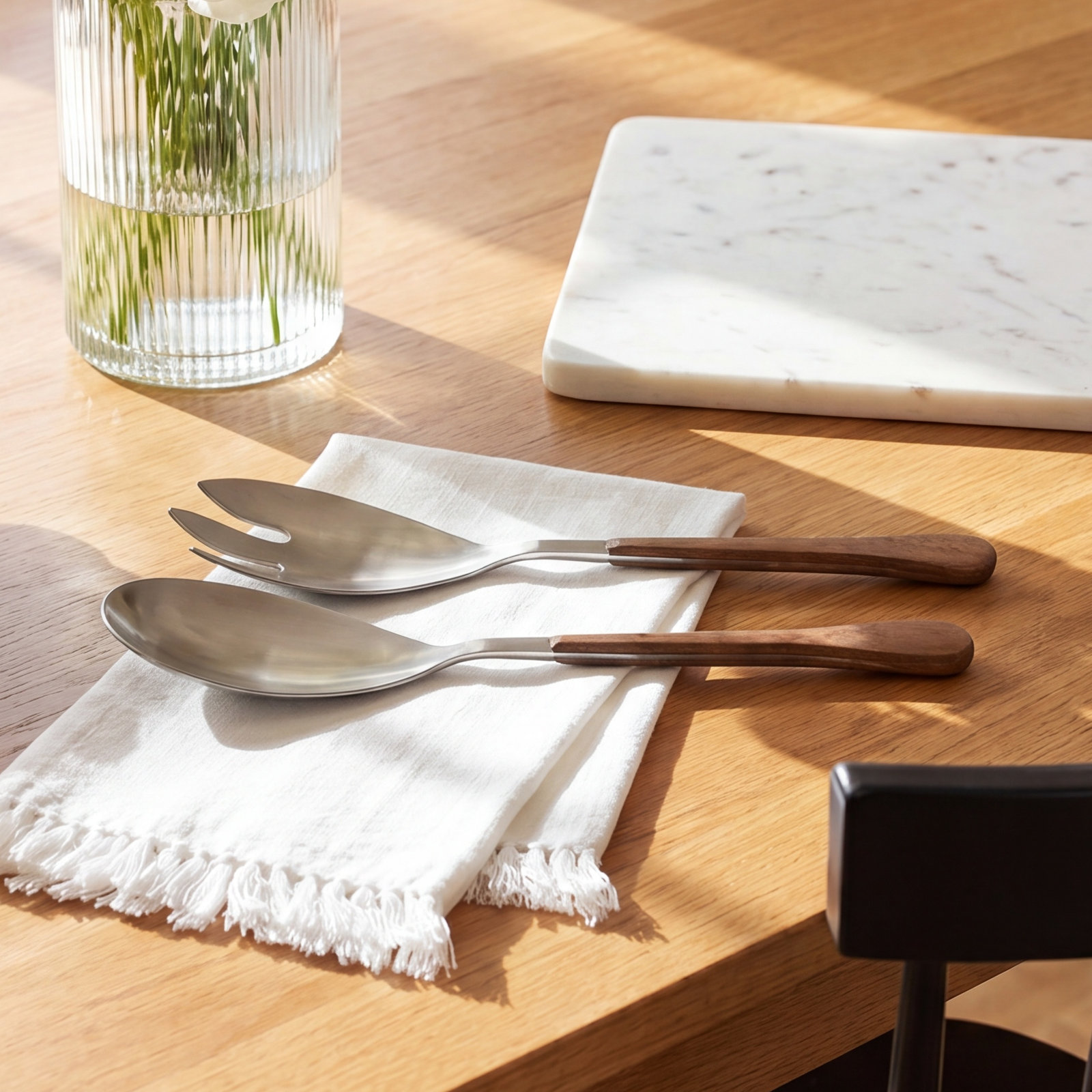 Drucilla Stainless Steel Salad Servers