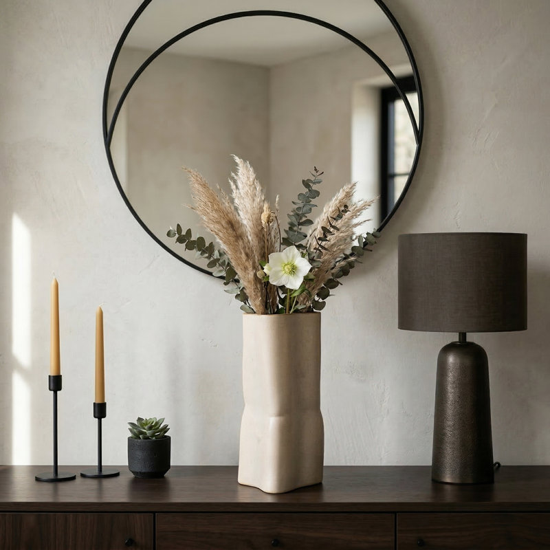 Vase de table Modern Modern, H 14,25 po x l 7 po x P 7 po