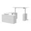 Flosi 72.4'' W Height Adjustable Rectangle Computer Desk with Drawer and Cabinet