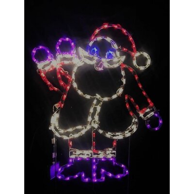 Animated Santa Claus Small Waving Santa Christmas Holiday Lighted Display -  Lori's Lighted D'Lites, 300-SSA