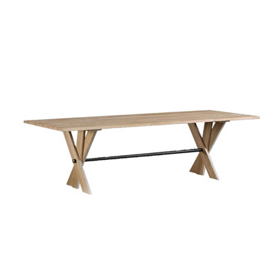 Solid wood copper art dining table