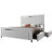  Deovion Queen Gray LED Upholstered 4-Drawer Platform Bed-577989014-585992397