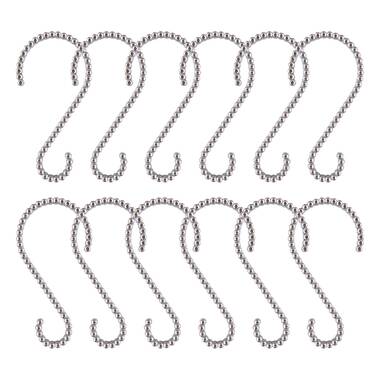 Utopia Alley Brushed Nickel Double Shower Curtain Hooks for