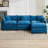 Schmucker L Shaped Modular Sectional Sofa, Oversized Cloud Couch With Ottoman-889629280-889349990
