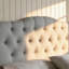 Tête de lit capitonnée et capitonnée, tête de lit en bois massif avec pieds en bois, tête de lit à hauteur ajustable de 37 po à 51 po, tête de lit en tissu au design moderne-942165487-942165486