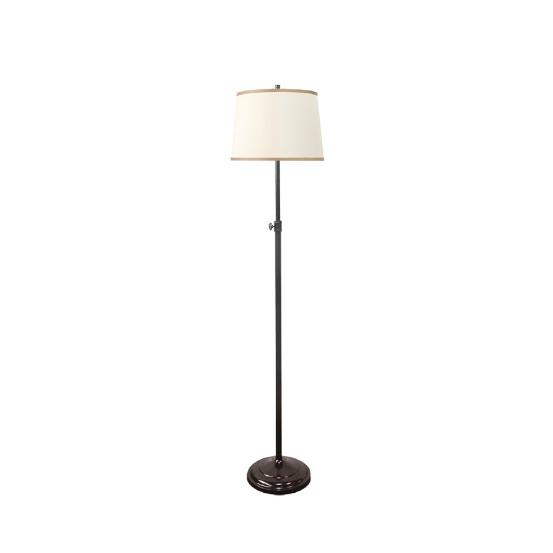 Lampe sur pied 62 po Encanto, Blanc cassé / jaune, Bronze frotté à l'huile