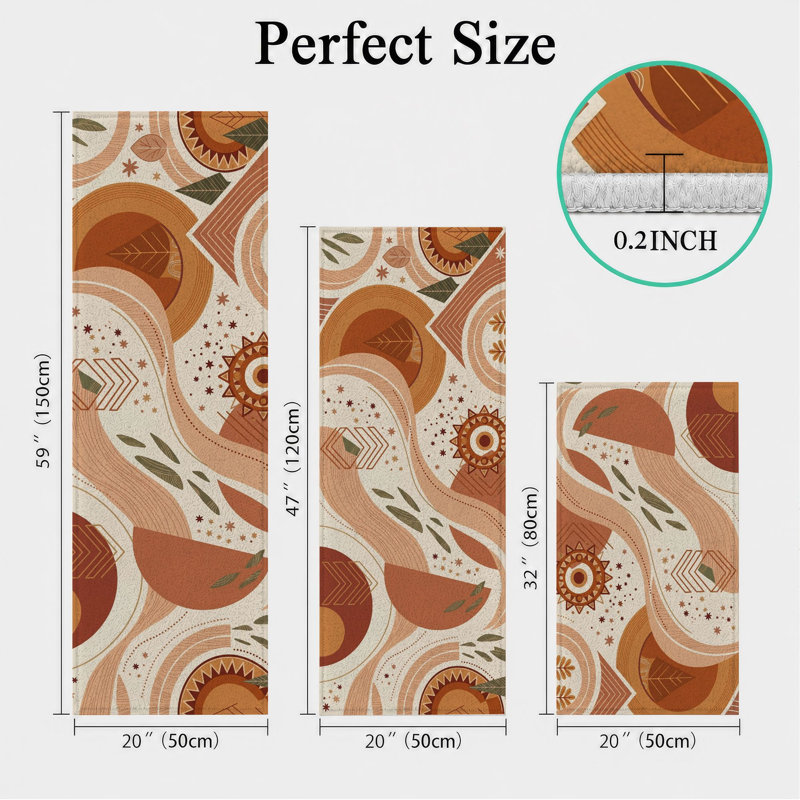 Tapis de cuisine lavables antidérapants Abstract Swirls
