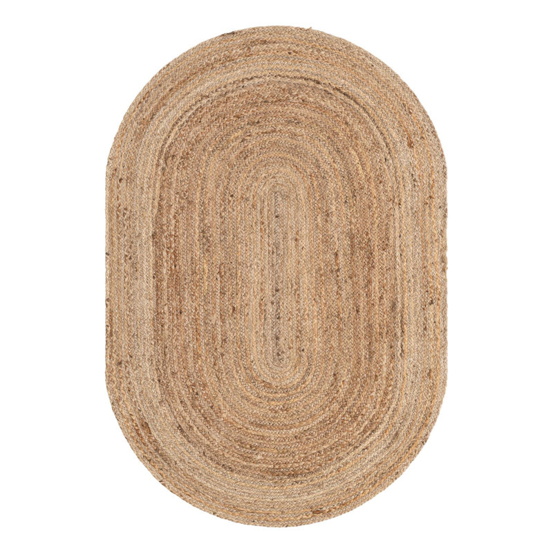 Meador Hand Braided Chindi Rugs, Oval 4'1" x 6'1"
