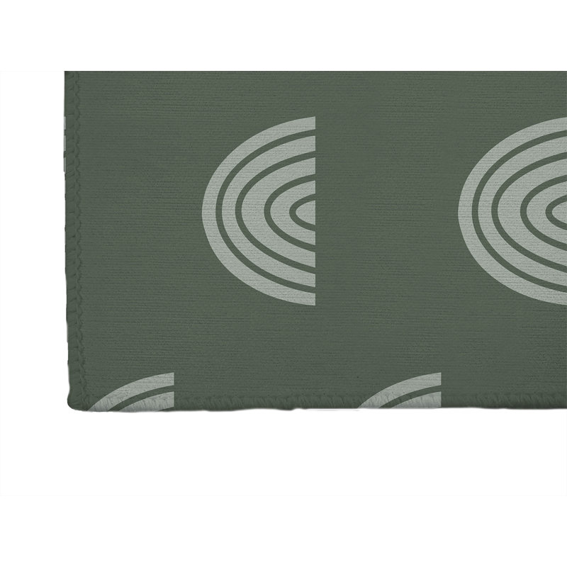 Bows Colorized Kids Play Mat, Chimichurri/Green, Rectangle 2' x 3'