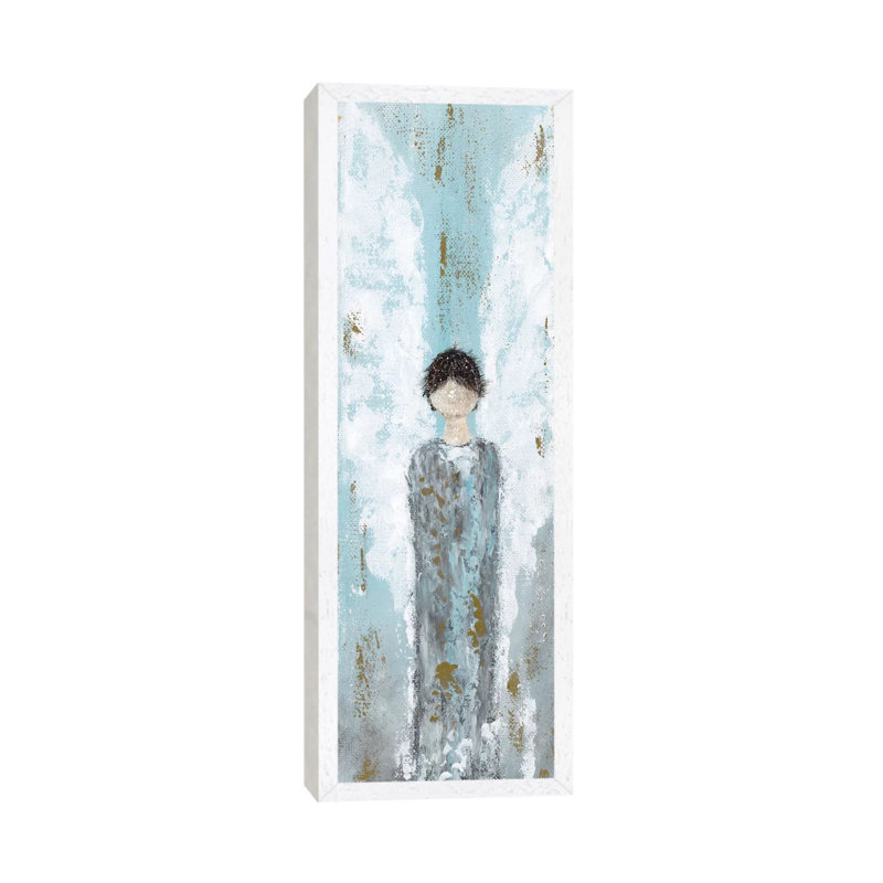 Male Angel by Ashley Bradley - Gallery-Wrapped Canvas Giclée on Canvas, 30.48 cm H x 91.44 cm W, White Framed