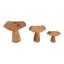 Sculpture en bois de teck fabriquée à la main pour décorations d'intérieur - Figurine objets décoratifs pour le salon - ensemble de 3, 8, 7, 5 po, brun