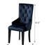Fauteuil et dossier gaufré bleu marine foncé et noir