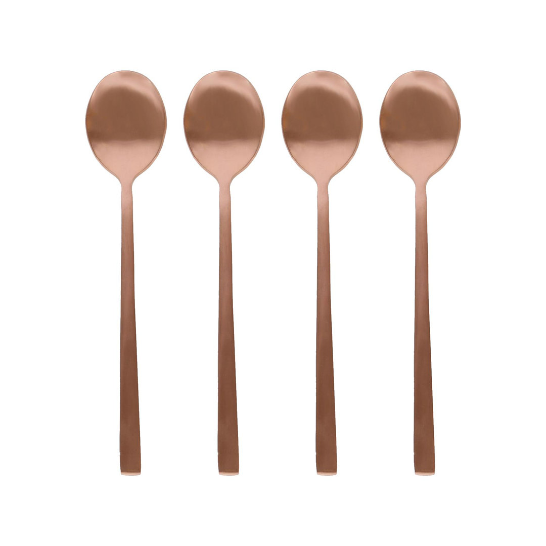 Stainless Steel Teaspoons - 14.5cm - Copper - Pack of 4 - Image 3