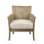 Fauteuil en rotin - Siège amovible avec rembourrage en mousse haute densité pour un confort optimal, pieds en bois massif, fauteuil d'appoint chic pour salon/bureau, dossier en bois naturel recyclé, pour un espace de détente au bureau ou au salon