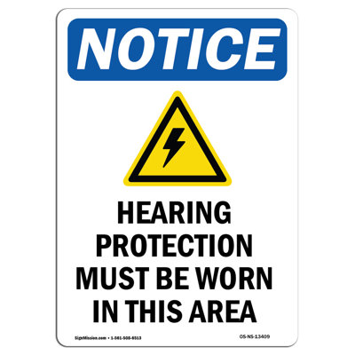 Hearing Protection Sign with Symbol