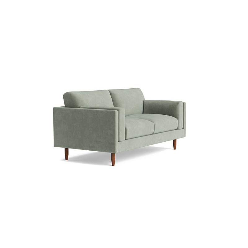 Skinny Fat Loveseat (70"), Velvet - Sage