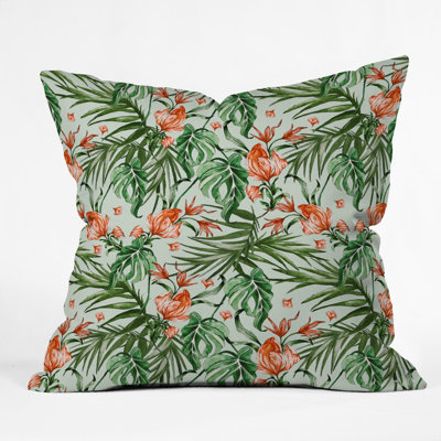 Coussin décoratif intérieur/extérieur à fleurs exotiques marta barragan camarasa