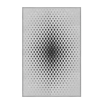 Tapis noir/gris à motifs