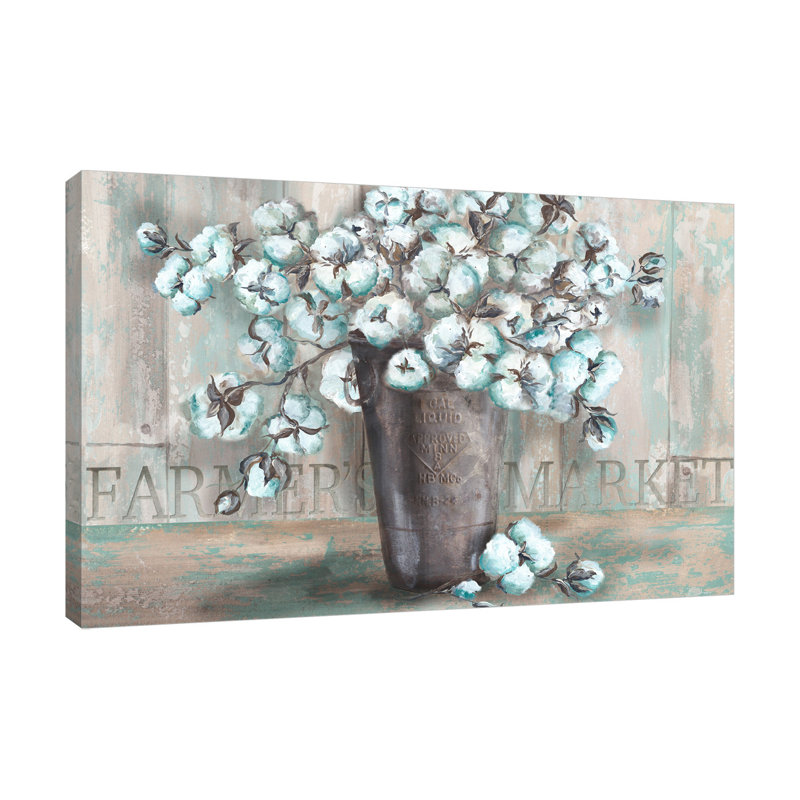 «Farmhouse Cotton: Farmer's Market II» par Tre Sorelle Studios - reproduction sur toile, 40 po x 60 po