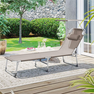 Adalen 193cm Long Reclining Single Sun Lounger