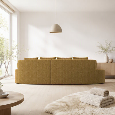 3-Seat Curved Half Moon Modular Sectional Sofa for Living Room, Office & Apartment