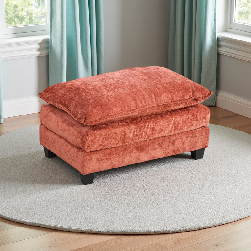 Cloud Sofa Ottoman Only, For Living Room Bedroom And Apartment, Comfy Double Layer Upholstered Seat Cushion, Breathable Chenille Fabric