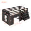 Lit mezzanine simple avec armoire et tablette-152071106