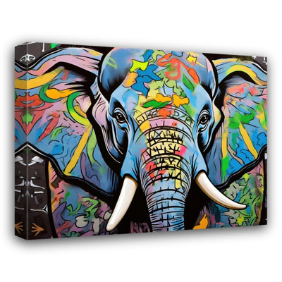 «Elephant Graffitianimals» sur toile