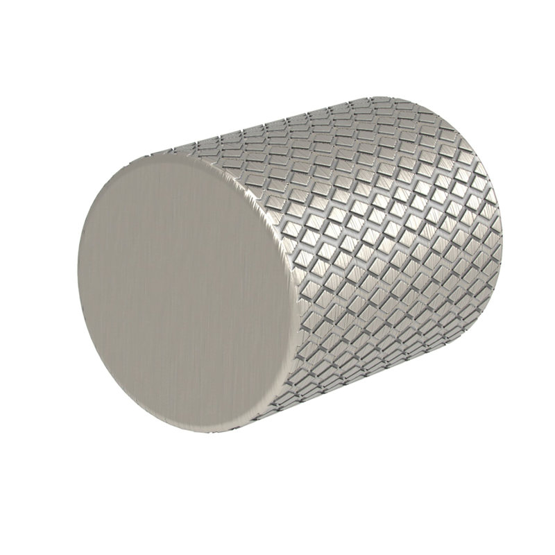 Bali 3/4" Diameter Cylindrical Knob, Brushed Nickel
