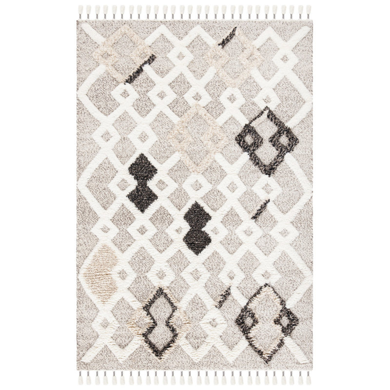 Haslam Hand Knotted Wool Southwestern Rug, Rectangle 4' x 6'