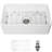 30 Inch Apron - Front White Kitchen Sink Of Ceramic Material, Reversible Installation Method, 304 Stainless Steel Dish Grid And Basket Strainer, Chip Quality