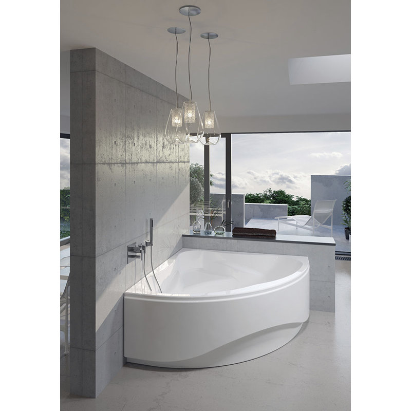 1500mm x 150mm Corner Soaking Acrylic Bathtub