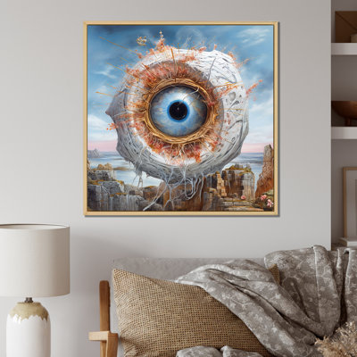 " Visions of Eye of Consciousness Surrealism I " Mixed Media and Color Photography Print