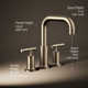 Purist® for Two Deck-Mount Bath Faucet Trim for High-Flow Valve with Lever Handles, Valve Not Included