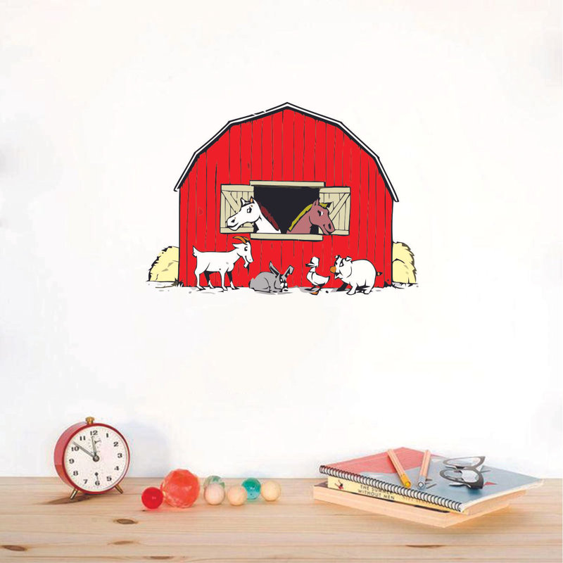 Adhésif décoratif caricature de cheval de chèvre géant, H 18 po x l 20 po