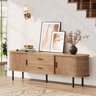Manufactured Wood TV Stand with Adjustable Shelving