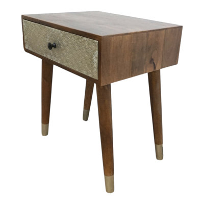 Hand-crafted Accent Table/nightstand With Unique Drawer Front