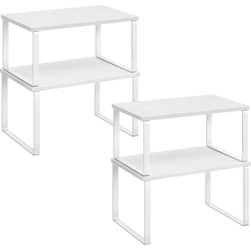 Tablettes de comptoir de cuisine, rangement pour la cuisine, étagère à épices, H 6,2 po x l 11,7 po x P 7,7 po, Blanc