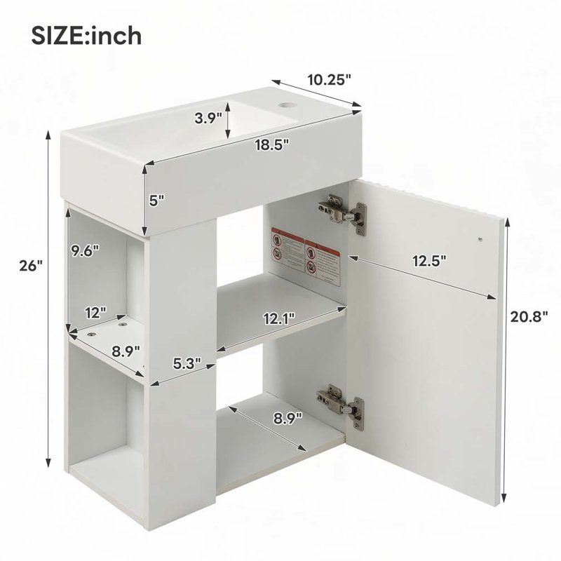 Floating Bathroom Vanity with Resin Basin