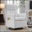 Chaise berçante pivotante en tissu Teddy