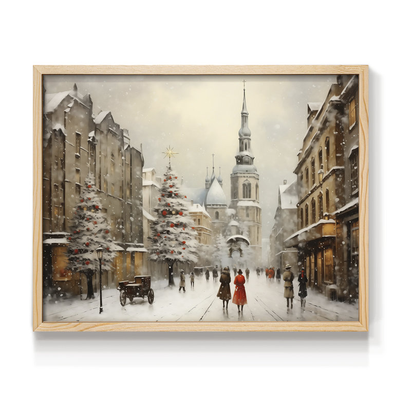 Chirstmas Art-CCCXLI -Framed Print - Restickable, H 16 po x l 20 po, Naturel
