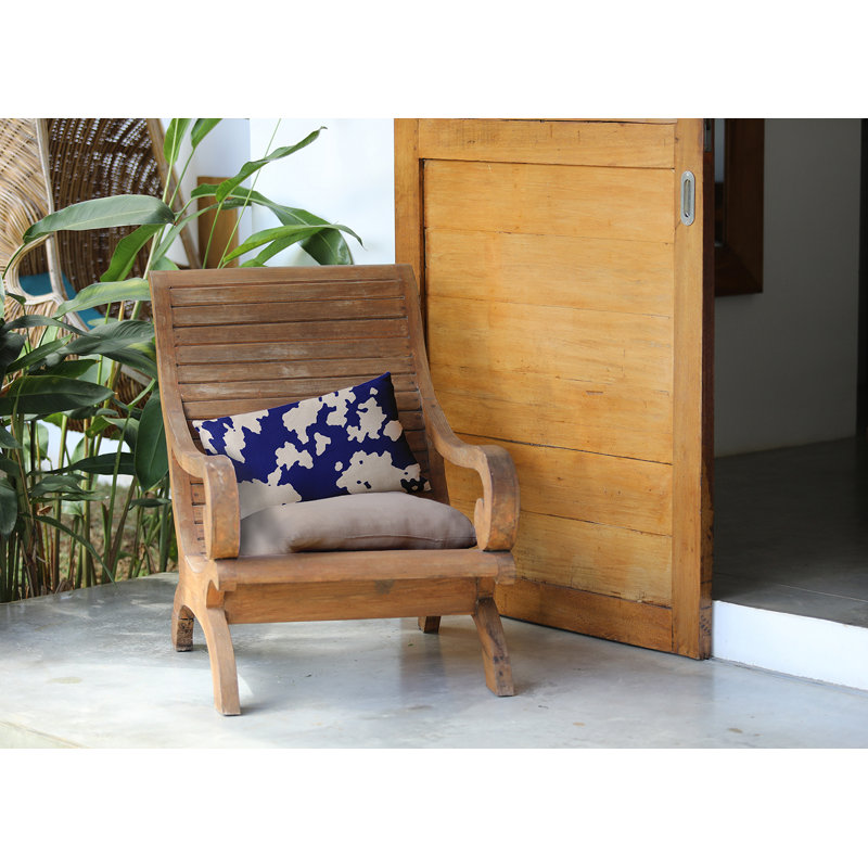 Coussin décoratif intérieur / extérieur Animal, Bleu indigo, 14 po x 20 po