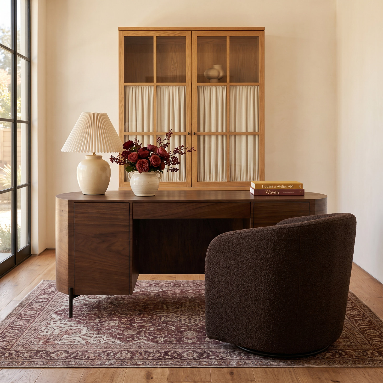 Cleary 72 " Executive Desk, Caramel Guanacaste