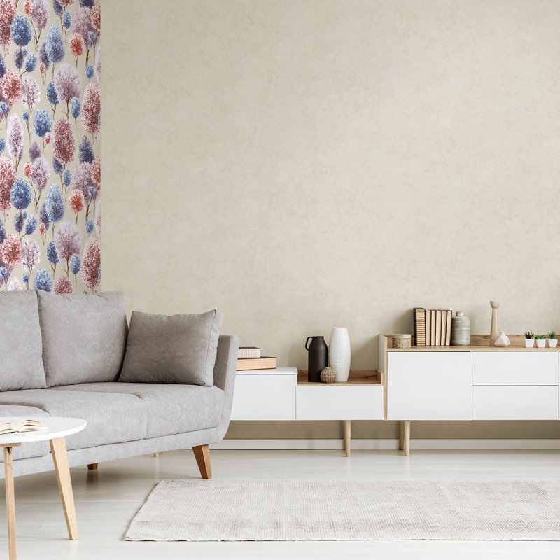 Thaler Shimmery Plain Tilia 10.05m x 53cm Wallpaper Roll, Cream