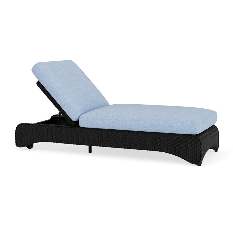 Loom Outdoor Chaise Lounge, Demo Skyway, Ebony