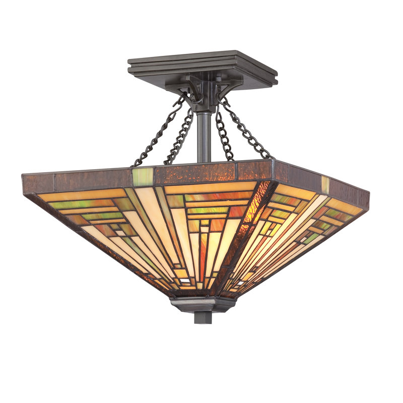 Diahna Glass Semi Flush Mount