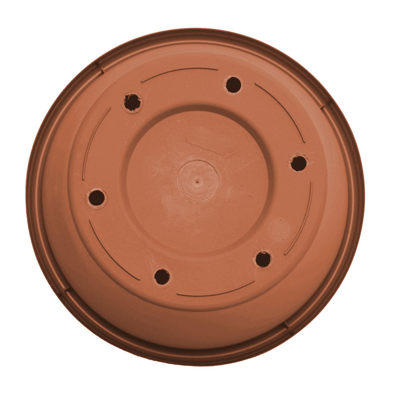 Pot à fleur intérieur / extérieur en plastique Terra, Terre cuite, H 12,75 po x l 15 po x P 15 po