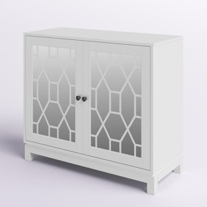 Alayna Accent Cabinet with USB Charging Ports and Mirrored Doors
