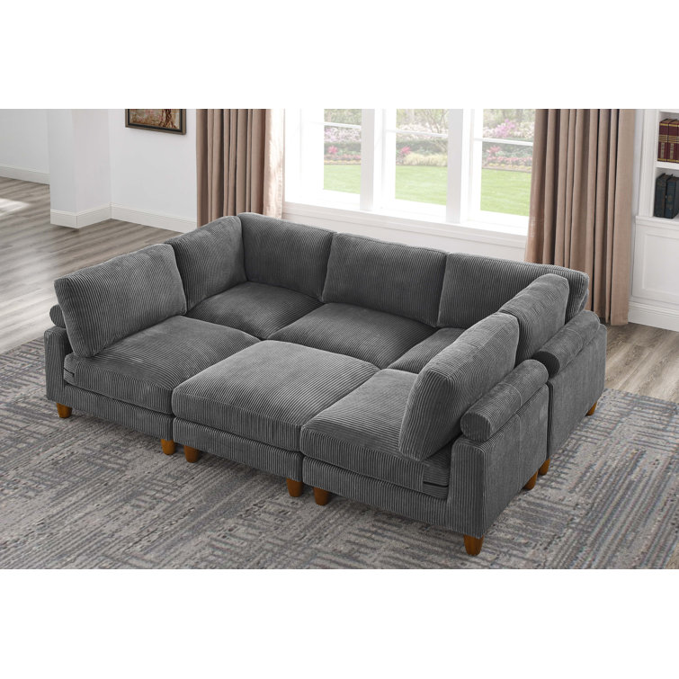 Avaah Reversible Modular Corner Sectional with Ottoman (incomplete) (similar to stock photo)