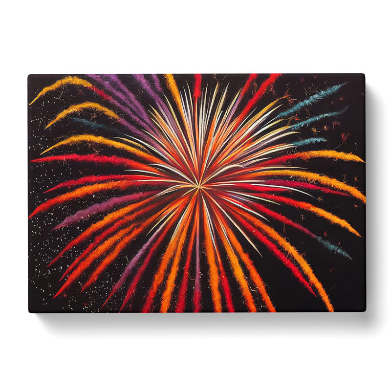 Mysterious Fireworks - Wrapped Canvas